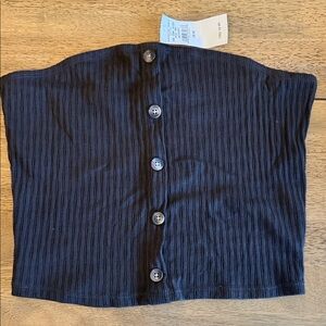 American Eagle Outfitters Charcoal Button-Up Top
